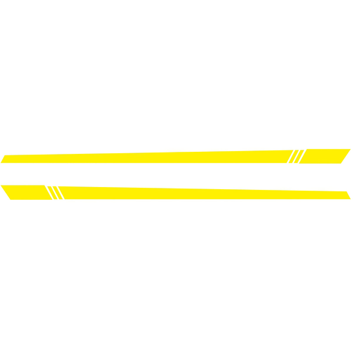 Yellow 2PCS Universal Car Auto Long Stripe Decals Both Side Body Viny Wrap Stickers