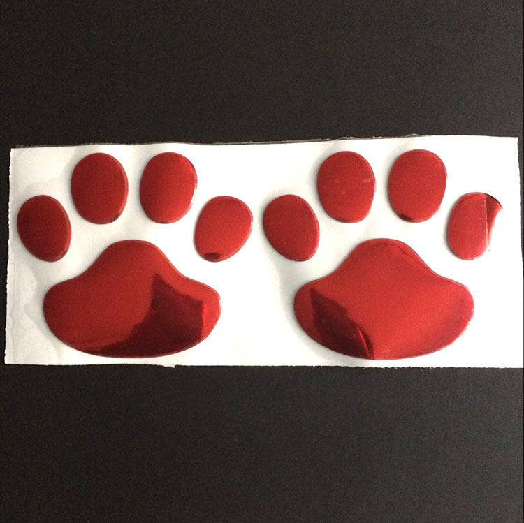 Brown PVC footprint 3D body decoration sticker