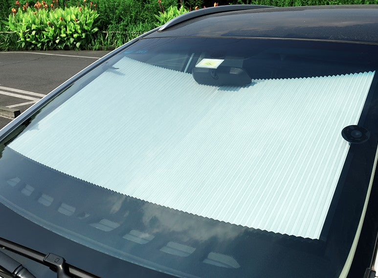 Lavender Car sunshade automatic retractable sun block sunscreen insulation curtain car front gear