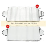 White Smoke 150 X 70cm Car Sunshade Front Windshield Snow Frost Sunscreen Insulation Front And Rear Sun Anti-Snow Block