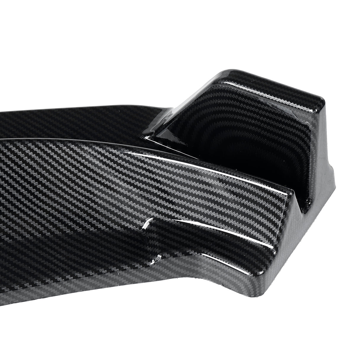 Black 3Pcs Carbon Fiber Look Car Front Bumper Lip Body Kit Spoiler Diffuser Bumper Lip Deflector Lips Protector Cover For VW Passats 2020