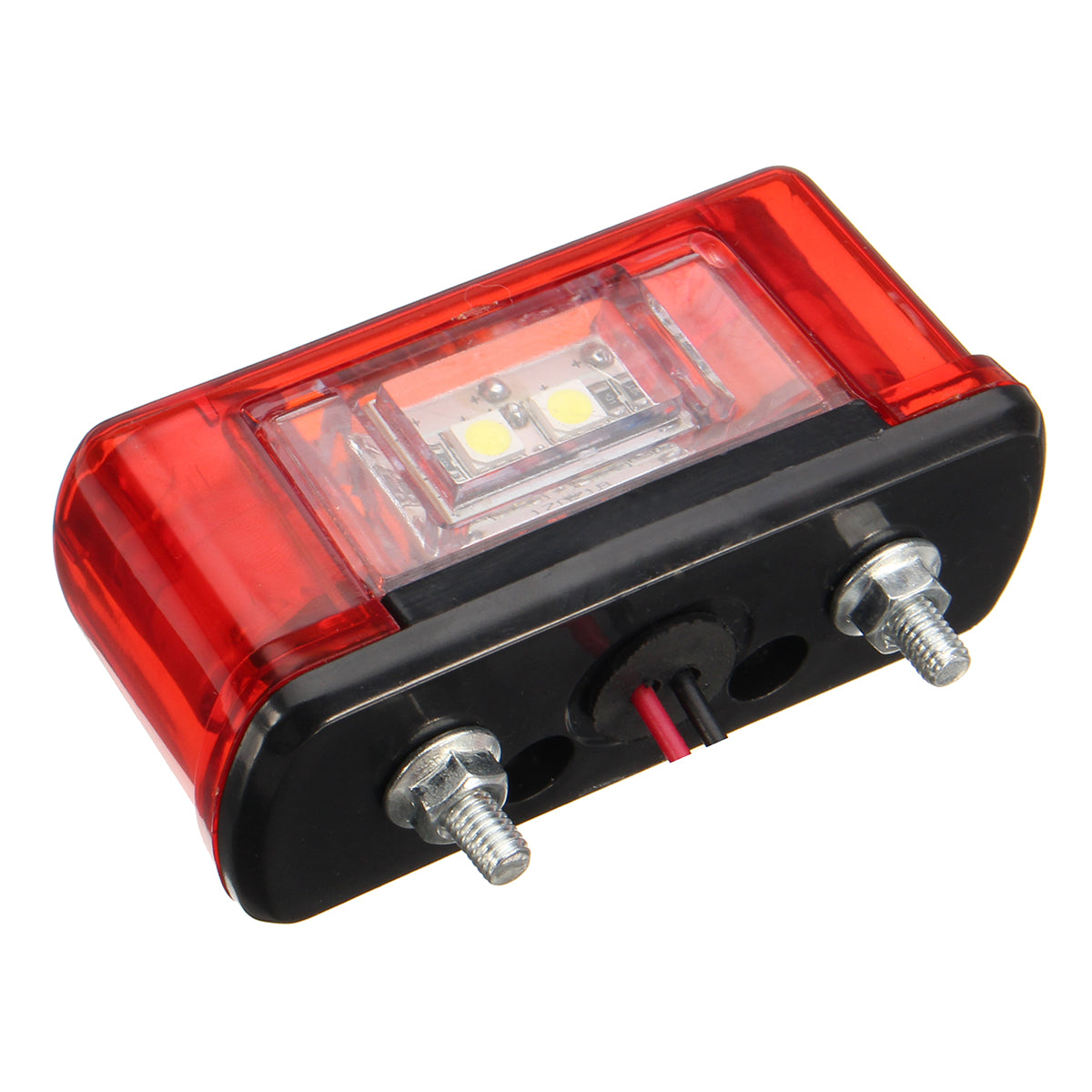 Chocolate 24V 4 SMD Red Car Rear Number License Plate Lights Lamp for Truck Trailer Lorry