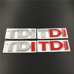 Brown Modified metal car sticker TDI side label tail label