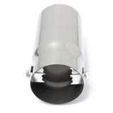 Light Gray Round Universal Fits Car Stainless Steel Exhaust Tailpipe Tip Muffler Chrome
