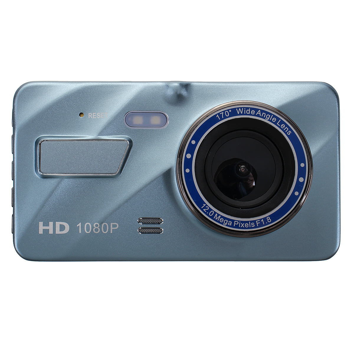 Slate Gray 4" 170° View 1080P HD Dual Lens Car DVR G-sensor Dash Cam Video Recorder Camera
