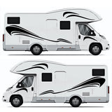 Lavender Motorhome Stripes Camper Van Horsebox Caravan RV Decals Sticker Graphic