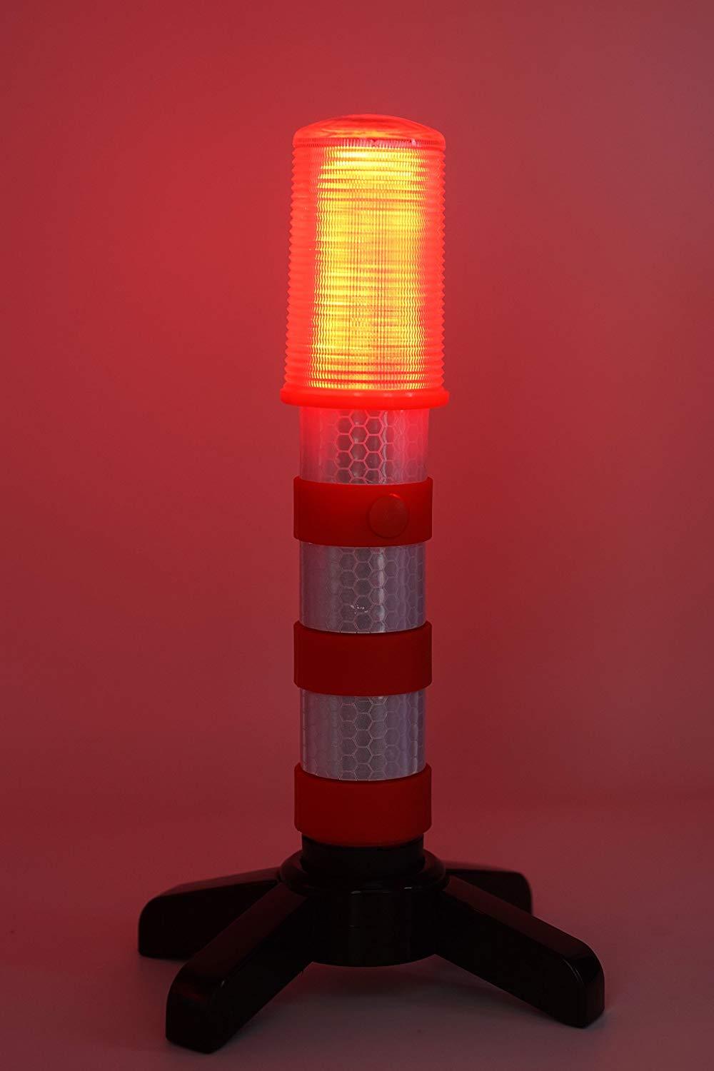 Orange Red 3-Light Mode Road Security Flashing Strobe Light for Emergency Situations