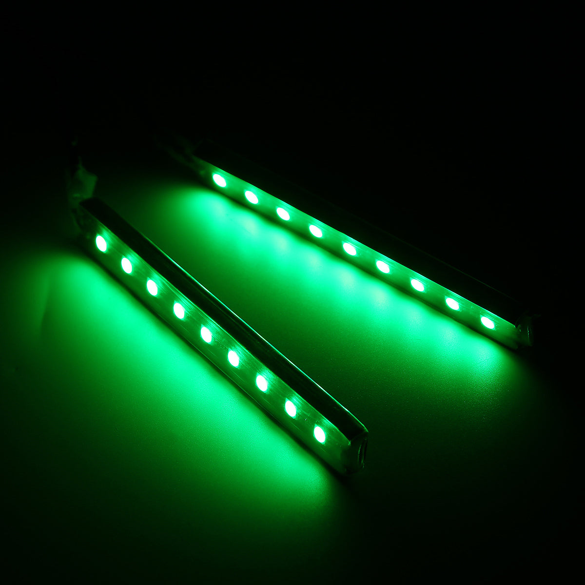 Spring Green Car Interior 5050SMD 9LED Decorative Light Atmosphere Lamp Bar One For Two 180 Degrees Wide-angle Lighting DC 12V