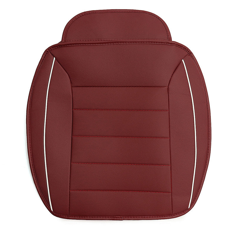 Saddle Brown 3pcs PU Leather Car Front Rear Seat Covers Universal Seat Protector Seat Cushion Pad Mat