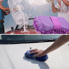 Car Hot Microfiber Chenille Anthozoan Cleaning Sponge Soft Towel Cloth Wash Gloves - Auto GoShop