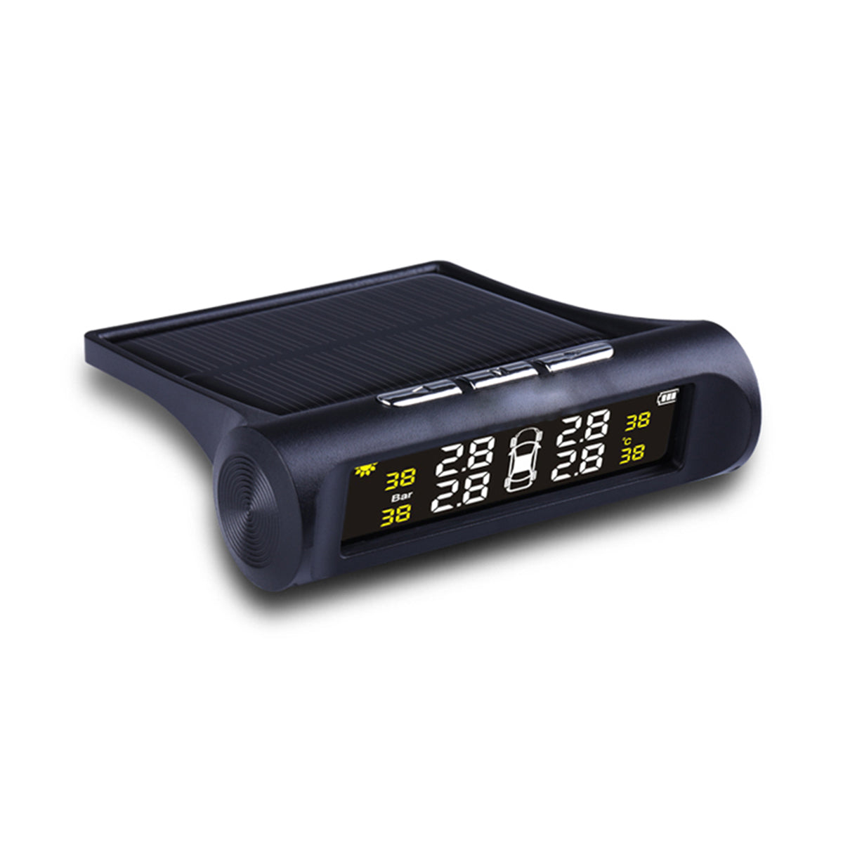 Dark Slate Gray Car TPMS Tyre Pressure Monitor System Solar Power LCD Display+ 4 Internal Sensors