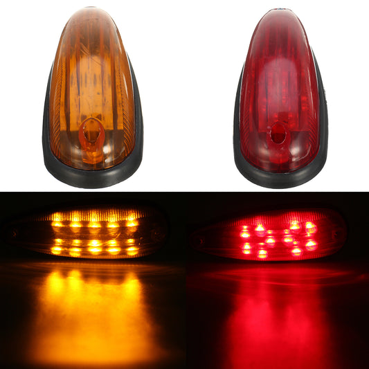 Red 6 Inches 10 LED Car Tail Light Side Marker Lamp for Truck Tailer