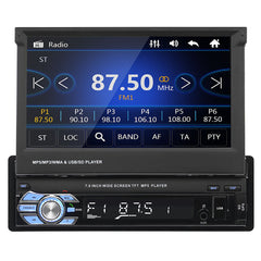 9602G 7 Inch Single 1DIN Car MP5 Player bluetooth Retractable Stereo Radio USB AUX FM RDS With Backup Camera - Auto GoShop