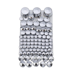 Gray 87pcs Motorcycle Chrome ABS Bolt Toppers Kit for Harley Davidson Softail Twin Cam 1984-2006