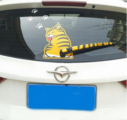 Dodger Blue The rear window of the foreign trade will move. The rear window cat's rear window wiper is suitable for reflective car stickers and stickers.