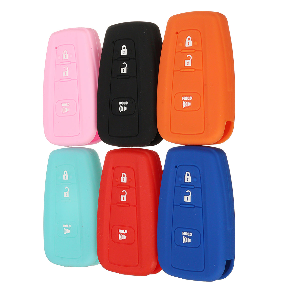 3 Buttons Silicone Fob Remote Key Shell Case Cover Holder For Toyota Prius - Auto GoShop