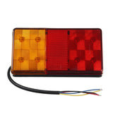 Dark Red 2pcs 12V Red Amber Dual LED Trailer Light Truck Caravan Tail Lamp Stop Bat Indicator Light Waterproof