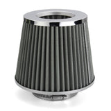 Dim Gray 3 Inch Universal Car Cold Air Intake Filter Aluminum Induction Kit Pipe Hose System Silver