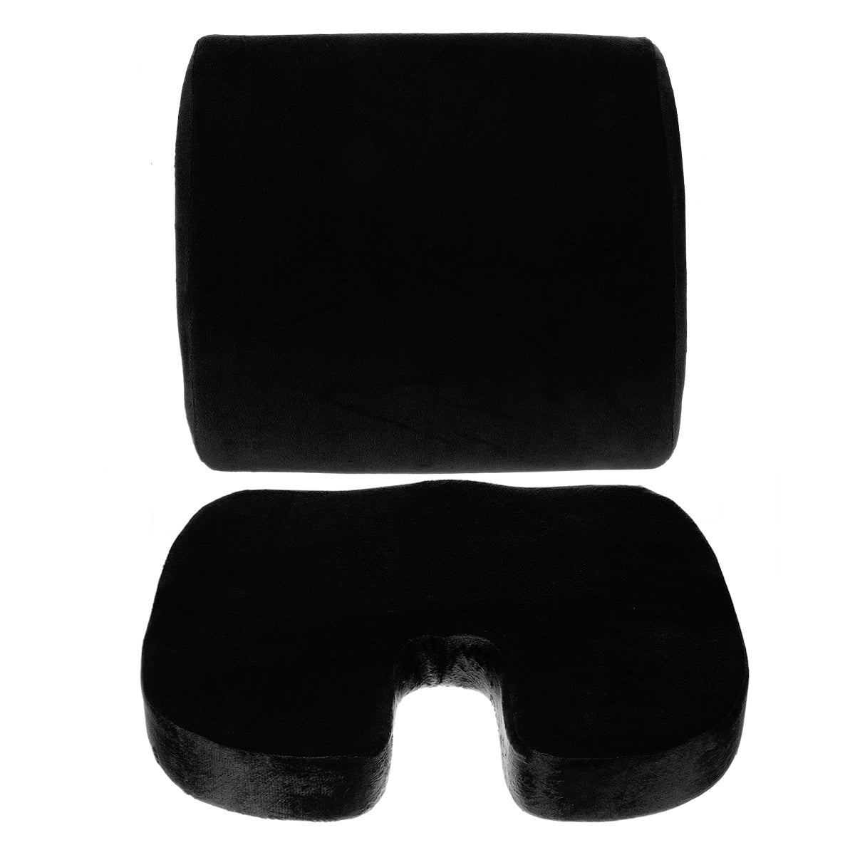 Black Memory Foam Home Car Seat Cushion Lumbar Back Support Orthoped  Office Chair Seat Pad Mat
