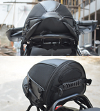 Dark Slate Gray 1X Motorcycle Tail Bag Back Seat Storage Backpack Carry Hand Shoulder Waterproof (Black)