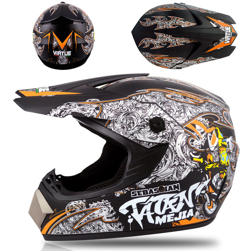 Black Junior Motocross Helmet