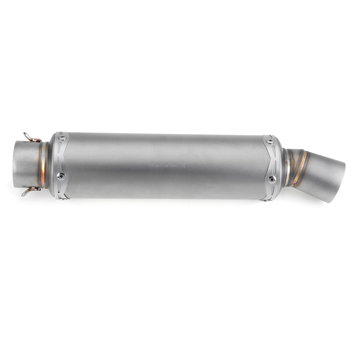 Dark Gray Inlet 36-51mm Motorcycle Exhaust Tail Tip Pipe Muffler Stainless Steel Modified Universal Titanium