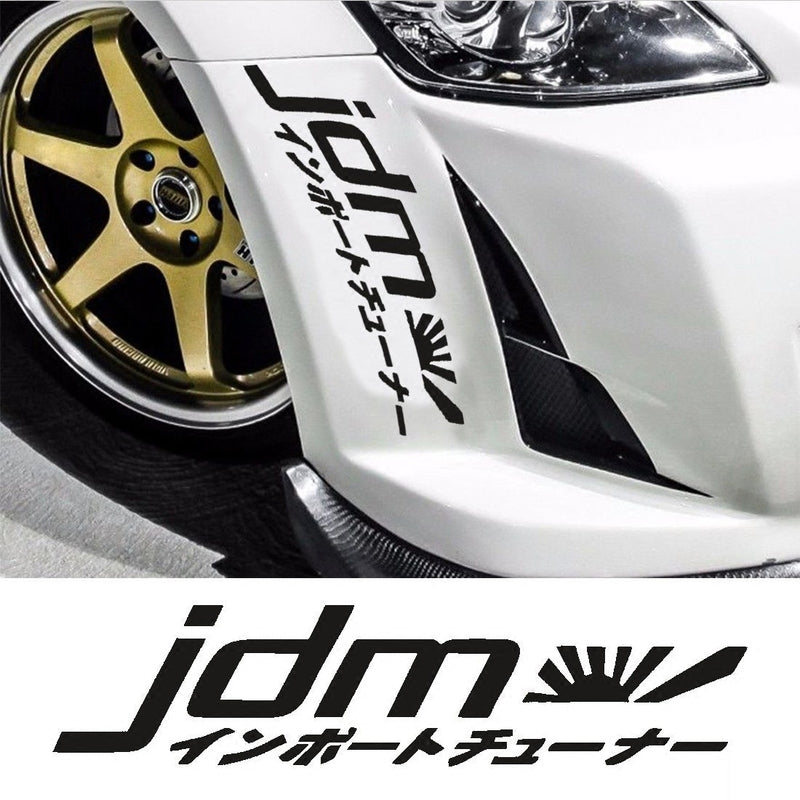 Gray Creative Japanese car bumper sticker