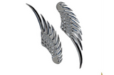 Slate Gray Car sedan personality modification 3D three-dimensional metal angel wing car stickers eagle wings car logo decorative stickers