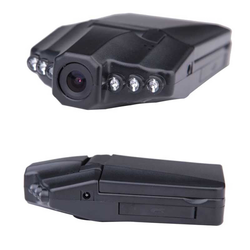 Dark Slate Gray Portable 2.5 inch Car DVR 6 LED Night Vision Aircraft Head Vehicle Video Recorder Wide-angle Cycle Recording Car Detector JC10