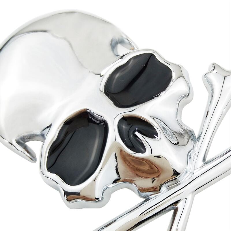 Dark Slate Gray 3d metal alloy zinc skull skeleton bones car truck bike stickers labels emblem sign car styling jewelry intimate accessories