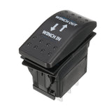Dark Slate Gray 12V 20A (ON)-OFF-(ON) Rocker Switch Momentary Winch In Winch Out LED 7-Pin