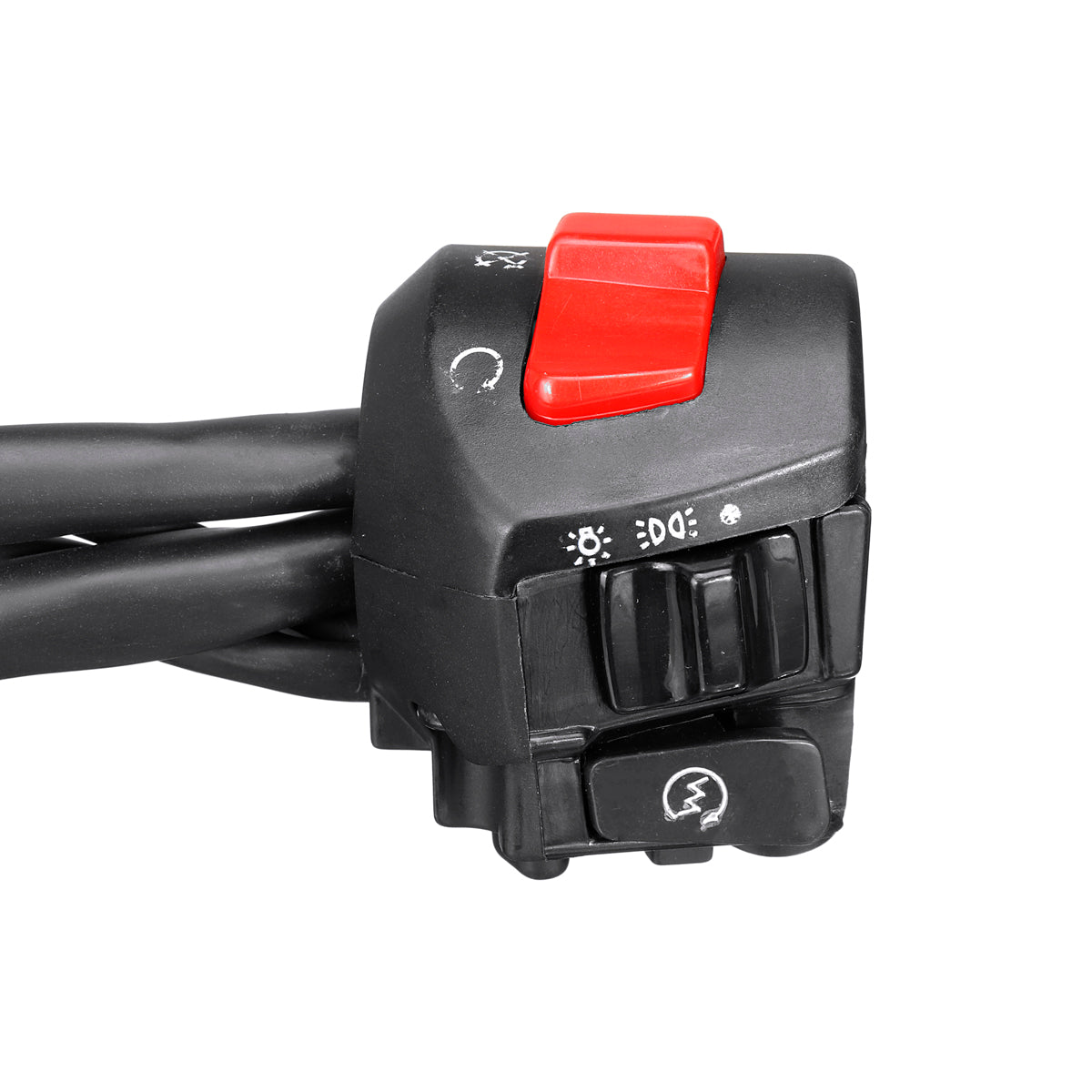 Orange Red 12V Motorcycle 7/8" Handlebar Horn Turn Signal Headlight Electrical Start Switch Double Throttle