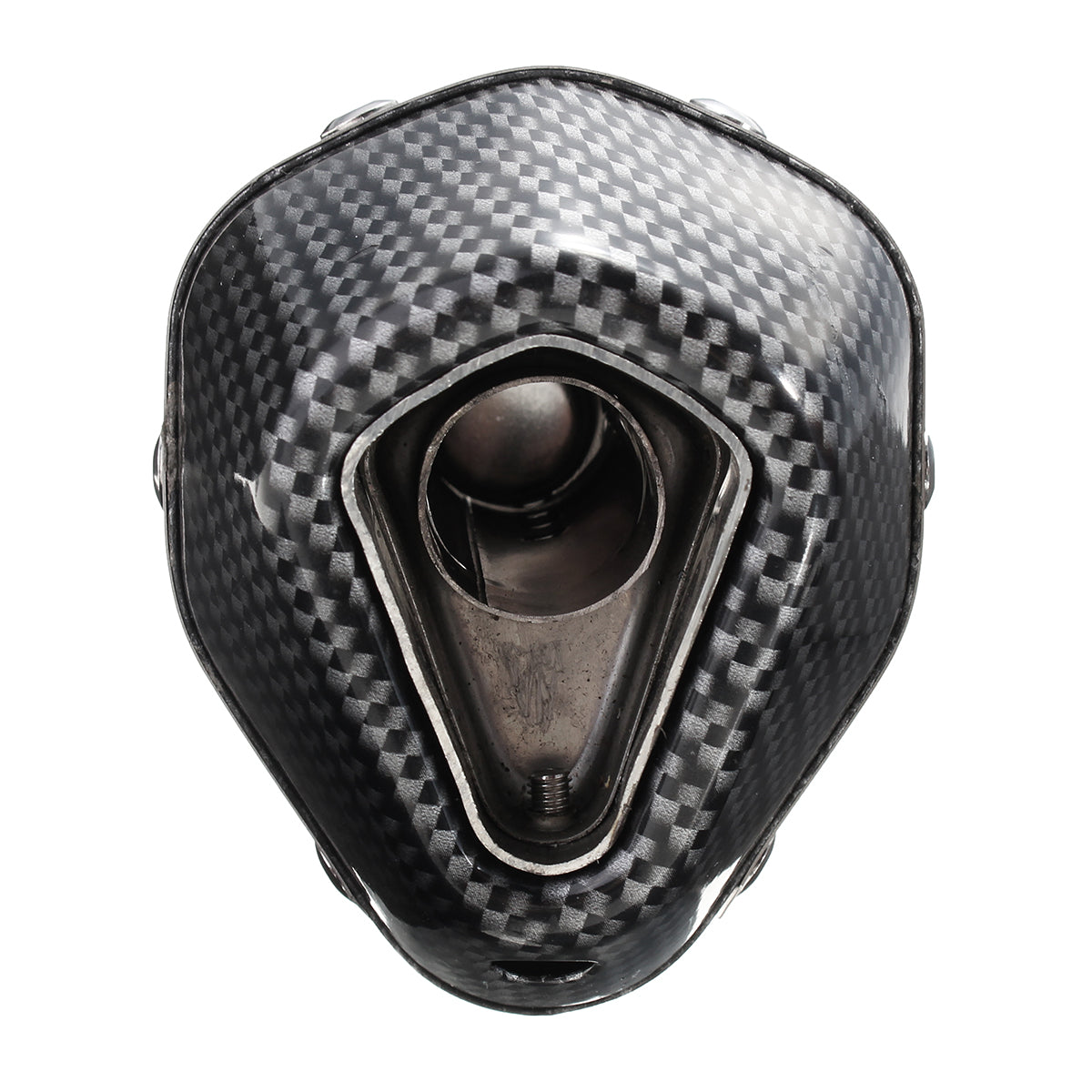 Black 38-51mm Universal Stainless Steel Motorcycle Carbon Fiber Exhaust Muffler Pipe