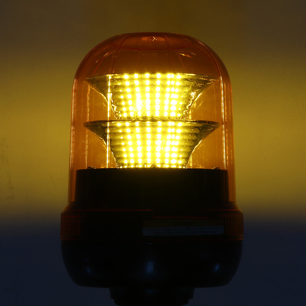 Yellow 40LED Warning Light 12-24V 4 Flashing Modes Beacon Flexible Din Pole Mount Tractor Warning Light