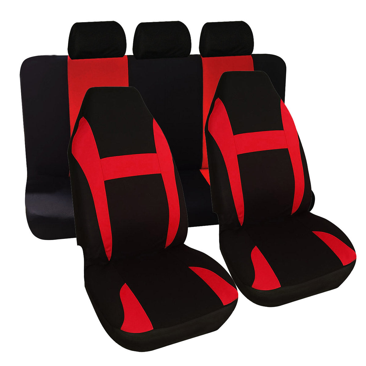 Firebrick 7PCS Universal Front Seat Covers Set Fit For Auto Car SUV Trucks