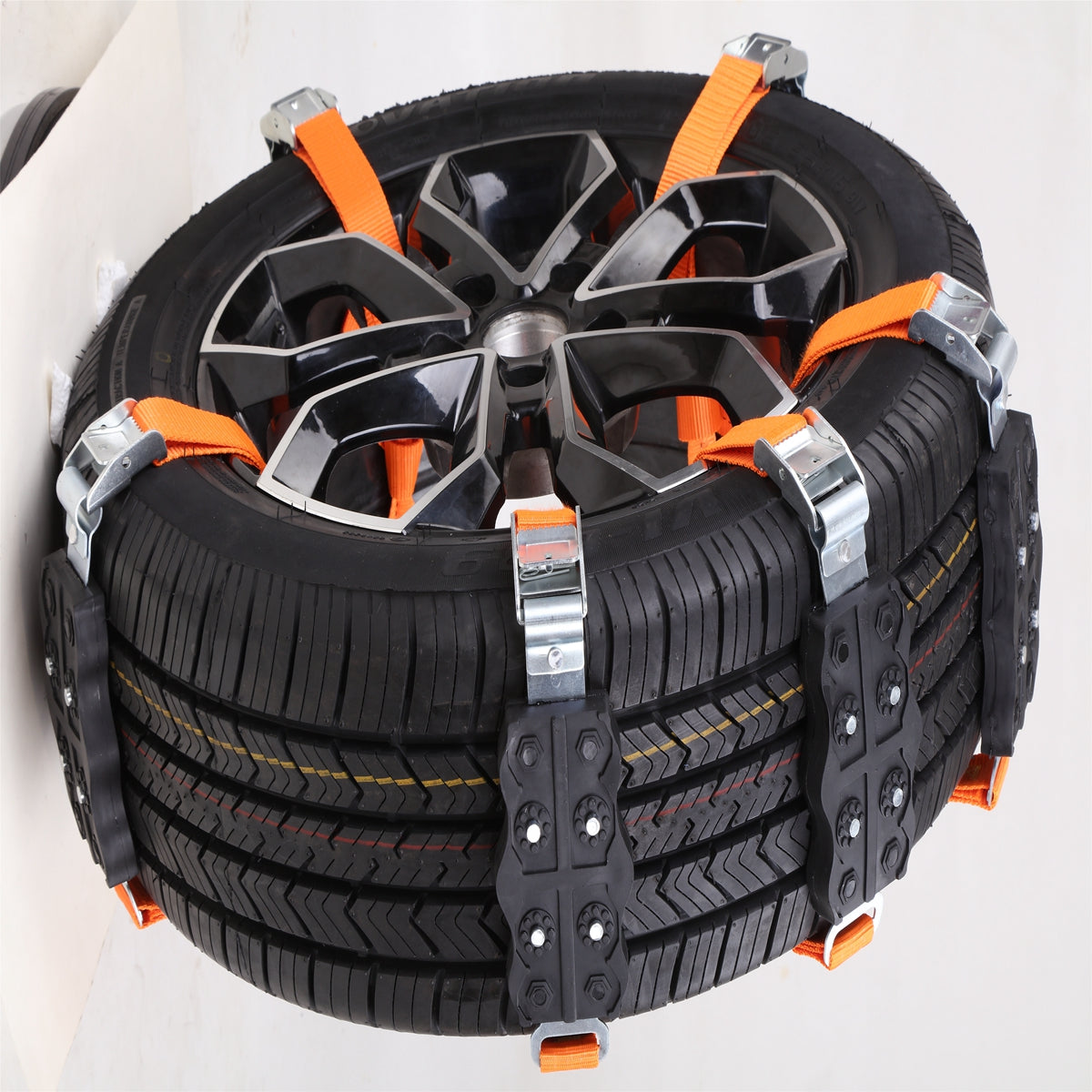 Anti-Skid Snow Tire Chain For Wheel Emergency Mud Car Truck Yellow Black - Auto GoShop