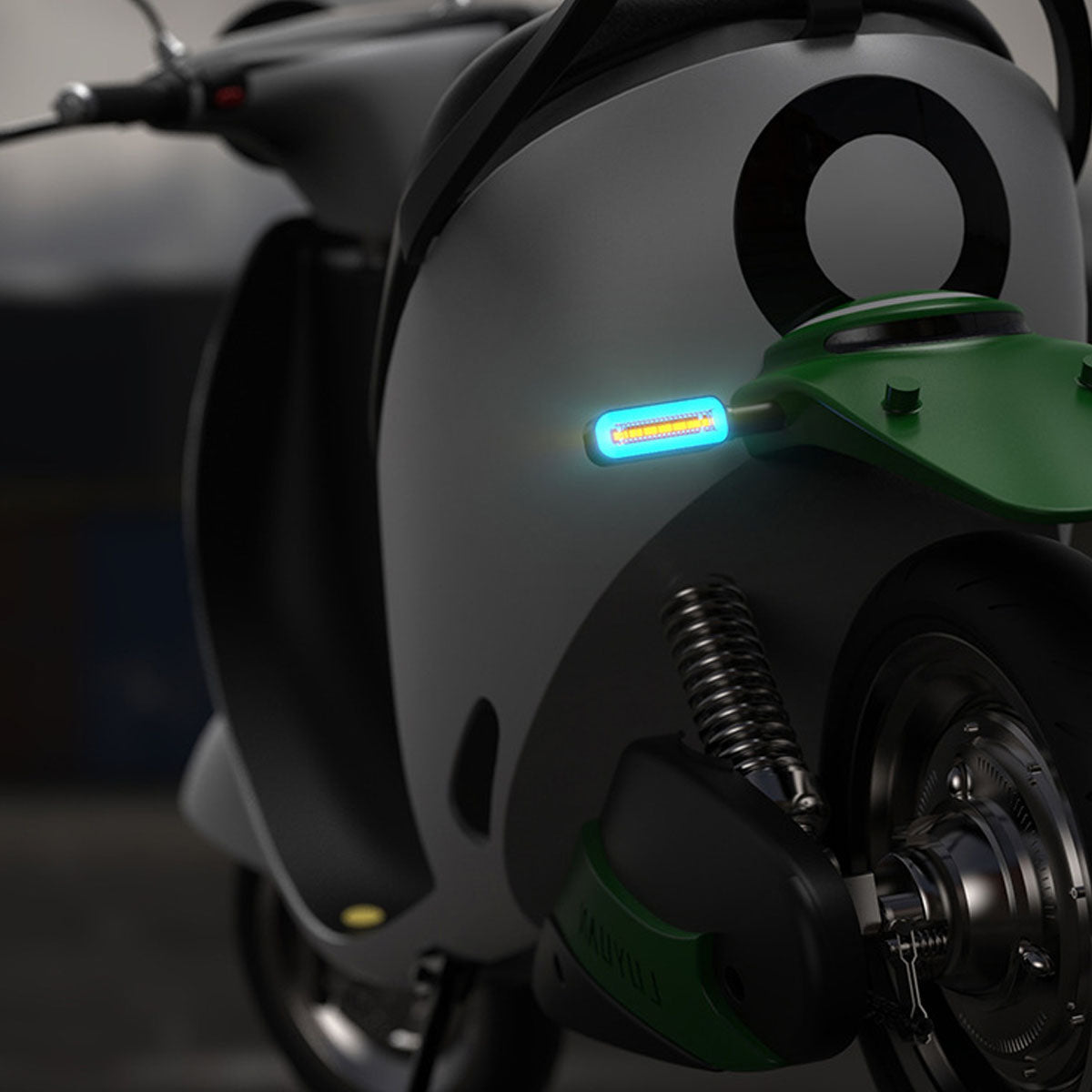 Dark Slate Gray 2pcs 12V Motorcycle LED Turn Signal Flowing Water DRL Lights Blinker Flashing