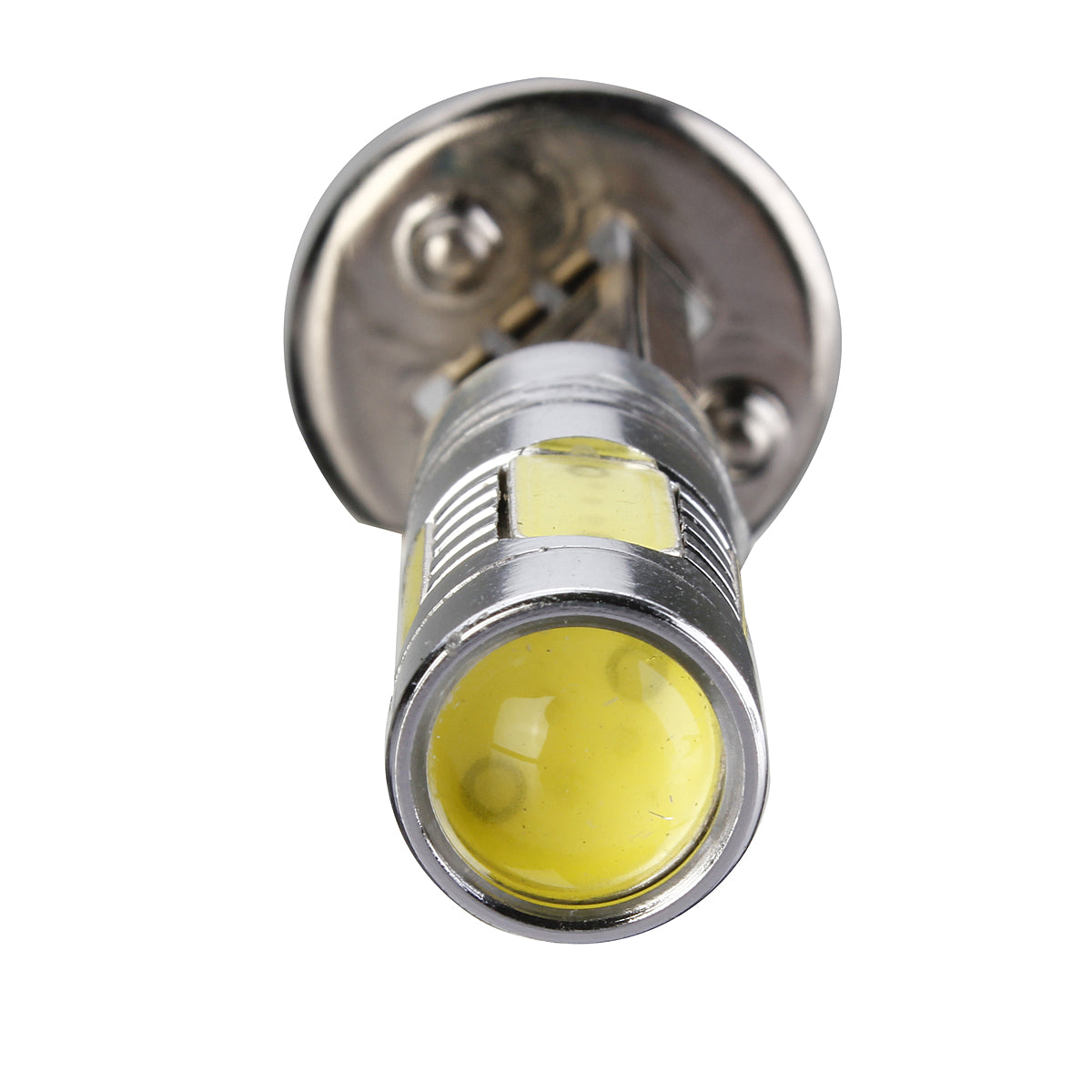 Goldenrod 1PCS H1 7.5W COB LED Car Fog Lights DRL Daytime Driving Lamp Bulb with Lens White