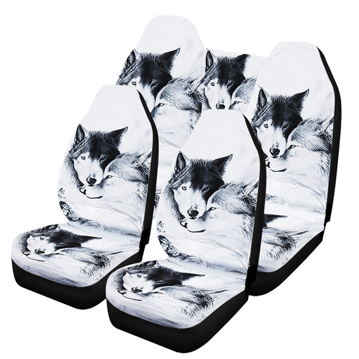 7pcs/Set Car Seat Cover Five Seater Universal Printing Front/Rear/Backrest Seat Protector - Auto GoShop