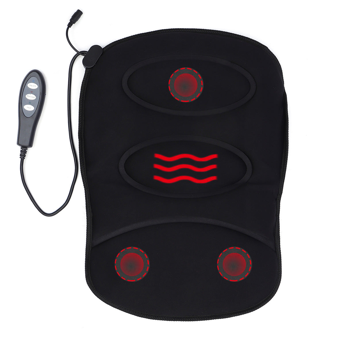 Protable Car Massage Cushion Ultra Thin Heating Function 3 Modes Car Home Office - Auto GoShop