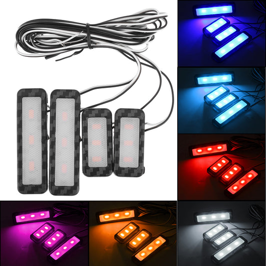 LED Car Atmosphere Lamp Kit Sound Control Interior Ambient Light Decoration - Auto GoShop