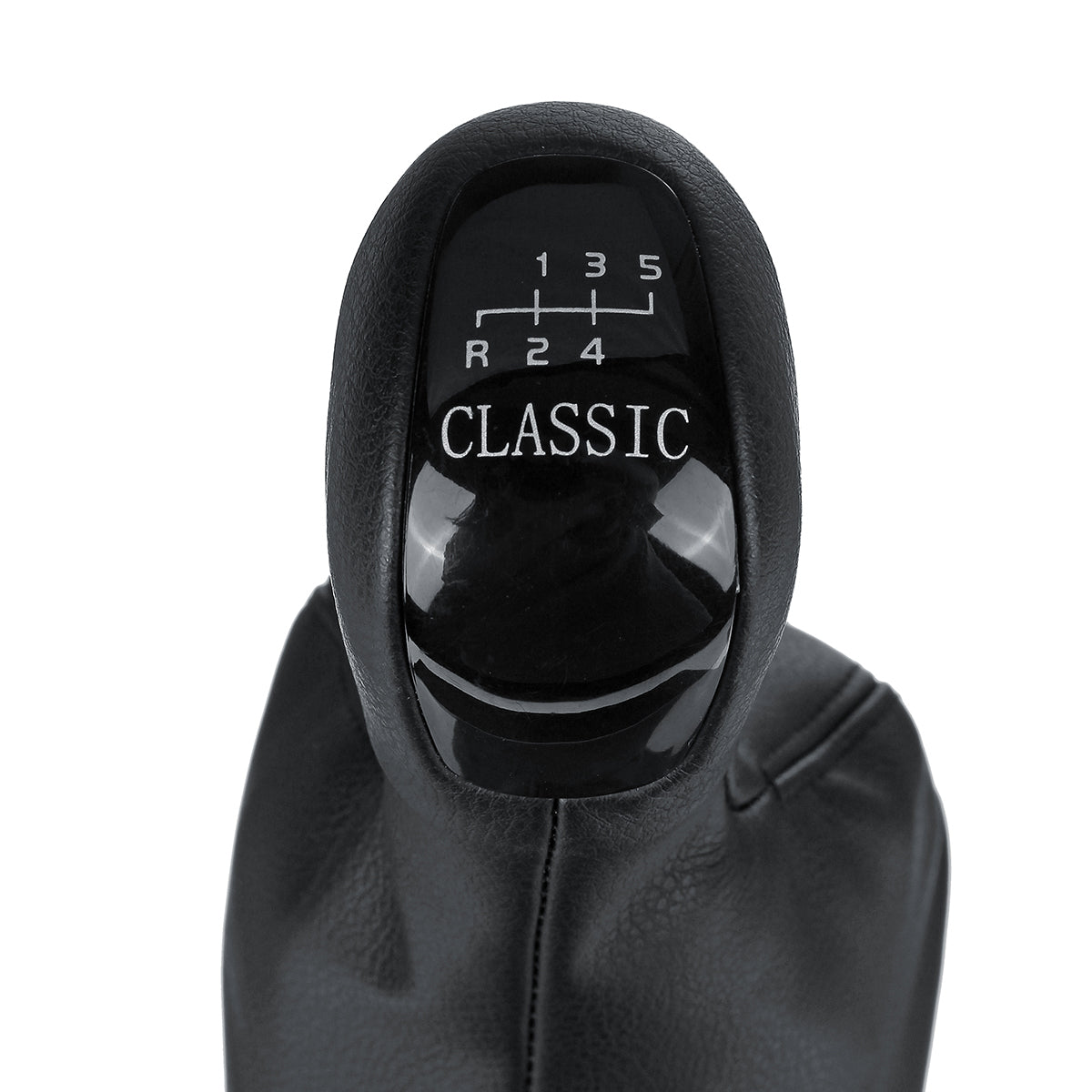 Black 5/6 Speed Gear Shift Knob PU Leather Gaitor Boot Cover For Mercedes Benz C Class W203