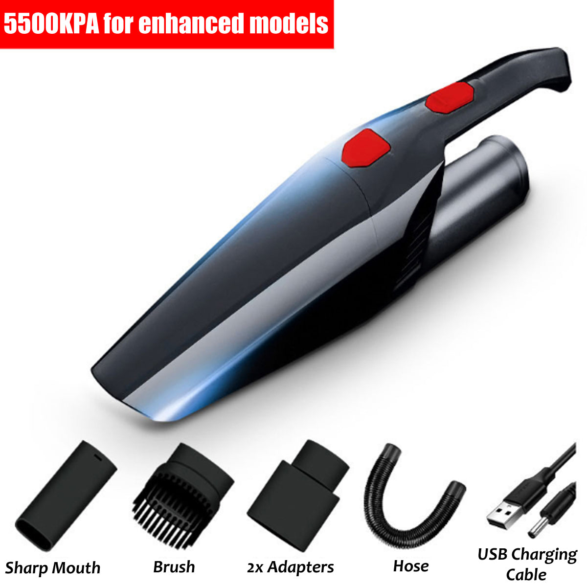 Car Vacuum Cleaner Wireless Handheld 120W Hand Held For Auto Dust Duster 12V - Auto GoShop