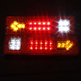 Red 2X 12V 19 LED Car Truck Rear Light Indicator Lamp Yellow