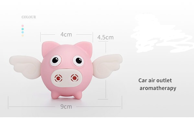 Pink New car small flying pig air outlet perfume clip car aromatherapy air conditioning car interior decoration ornaments cute