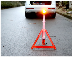 Gray Vehicle Triangle Safety Warning License Plate Light-emitting Parking Failure Vehicle Folding Reflective Multifunctional LED Lamp (Pictured)
