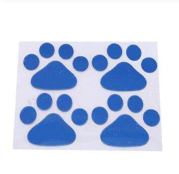 Steel Blue Footprints, panda, panda, footprints, bumper stickers