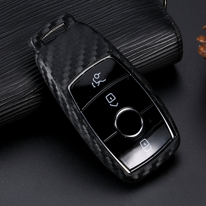 Mercedes-Benz Carbon Fiber Silicon Key Case - Auto GoShop