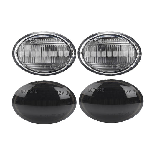 Dim Gray 2PCS LED Side Marker Lights Indicator Repeaters Bulbs Amber for Fiat 500 500c Abarth