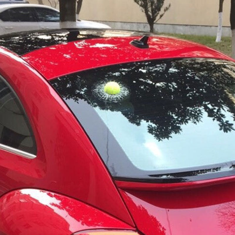 Firebrick Creative Waterproof  PVC 3D Car Window Stickers Tennis Ball Hits Car Body Decal